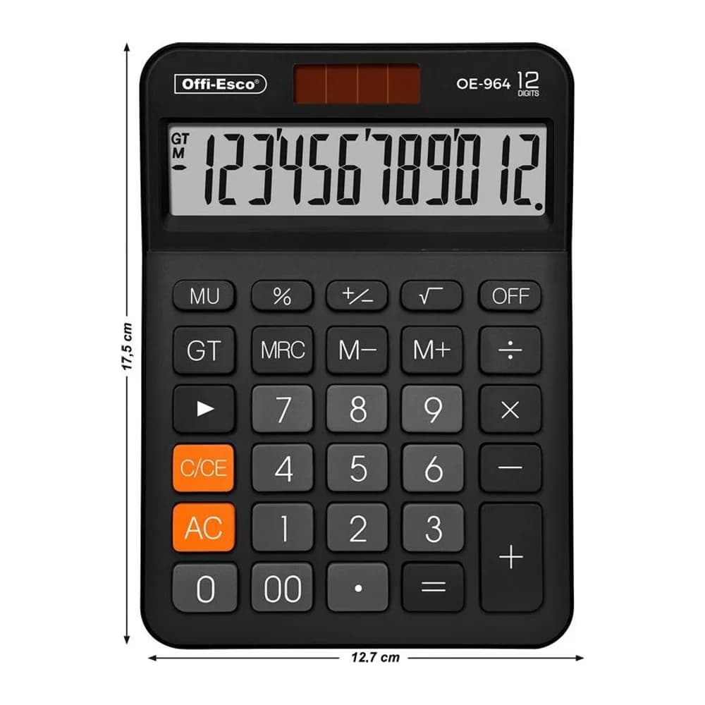 Calculadora Electrónica 12 dígitos Offi-Esco