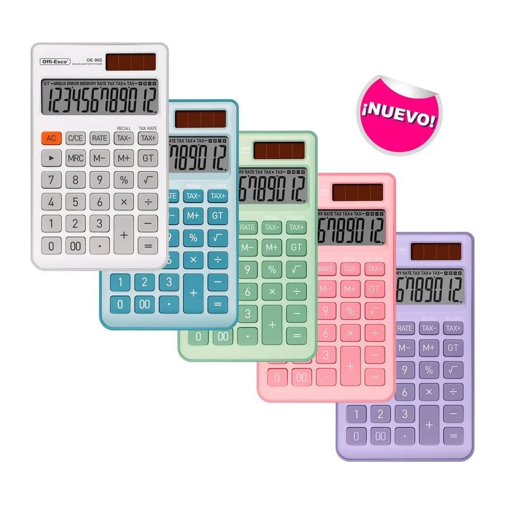 Calculadora de bolsillo 12 dígitos Offi-Esco