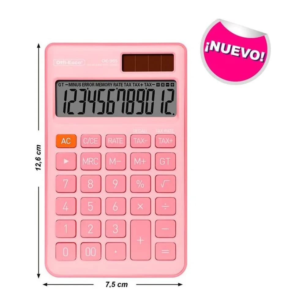 Calculadora de bolsillo 12 dígitos Offi-Esco