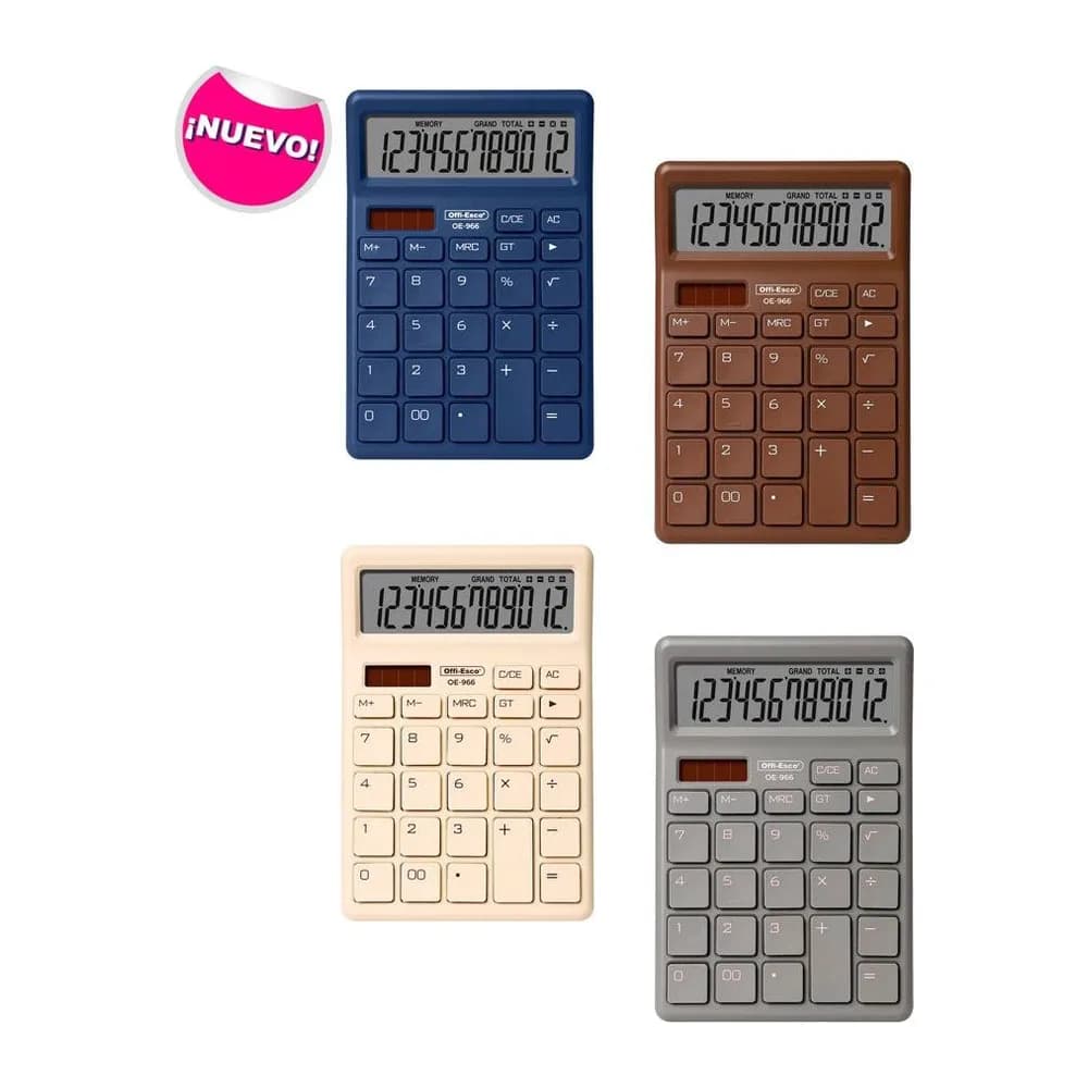 Calculadora electrónica 12 dígitos Offi-Esco