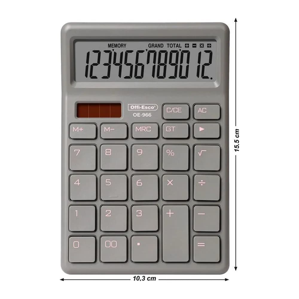 Calculadora electrónica 12 dígitos Offi-Esco