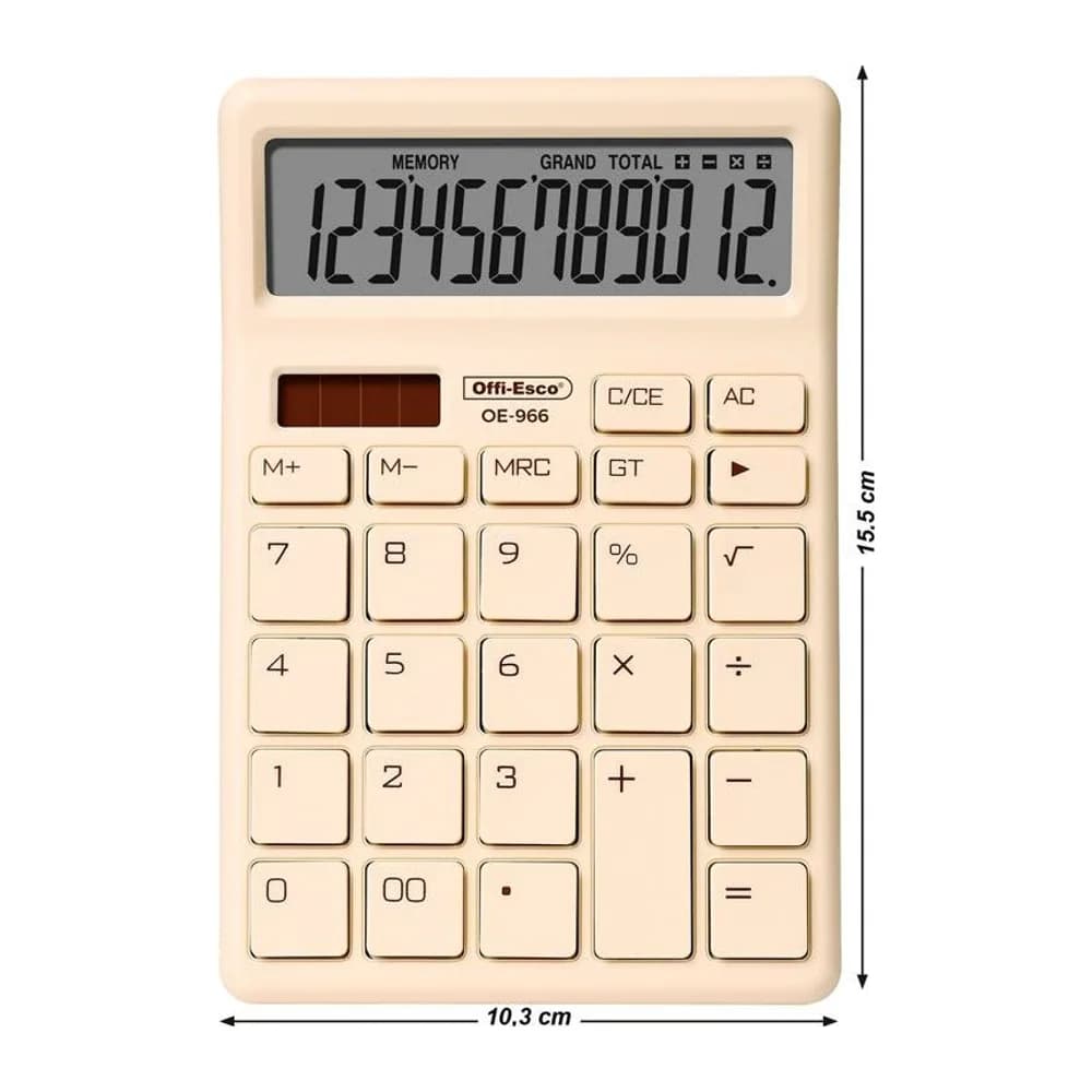 Calculadora electrónica 12 dígitos Offi-Esco