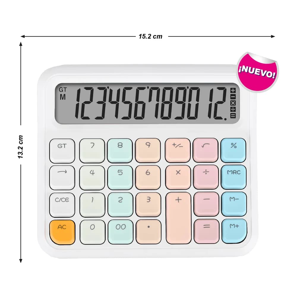 Calculadora electrónica mediana 12 dígitos OE-968 Offi-Esco