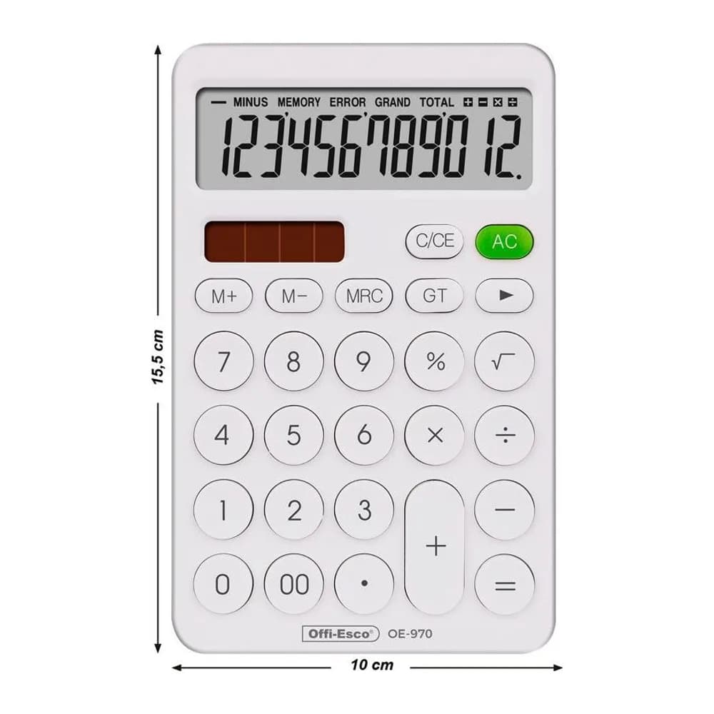 Calculadora electrónica 12 dígitos Offi-Esco