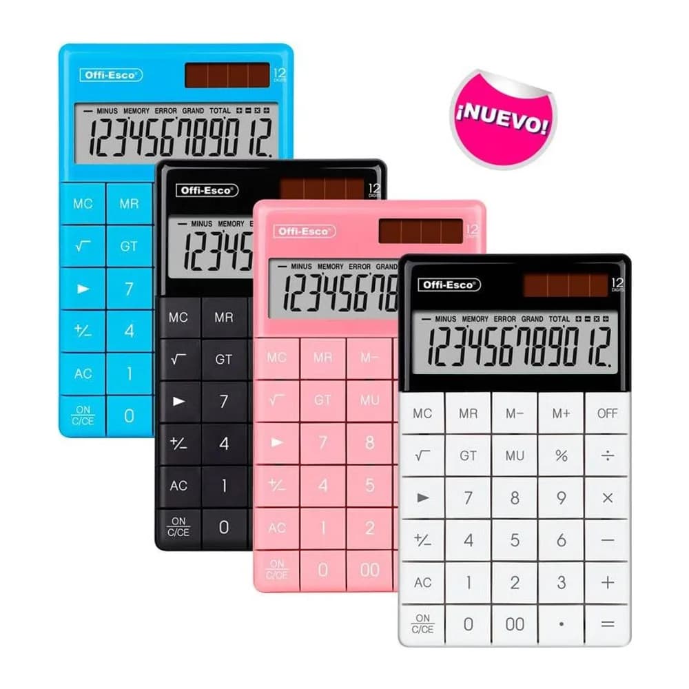 Calculadora electrónica 12 dígitos Offi-Esco