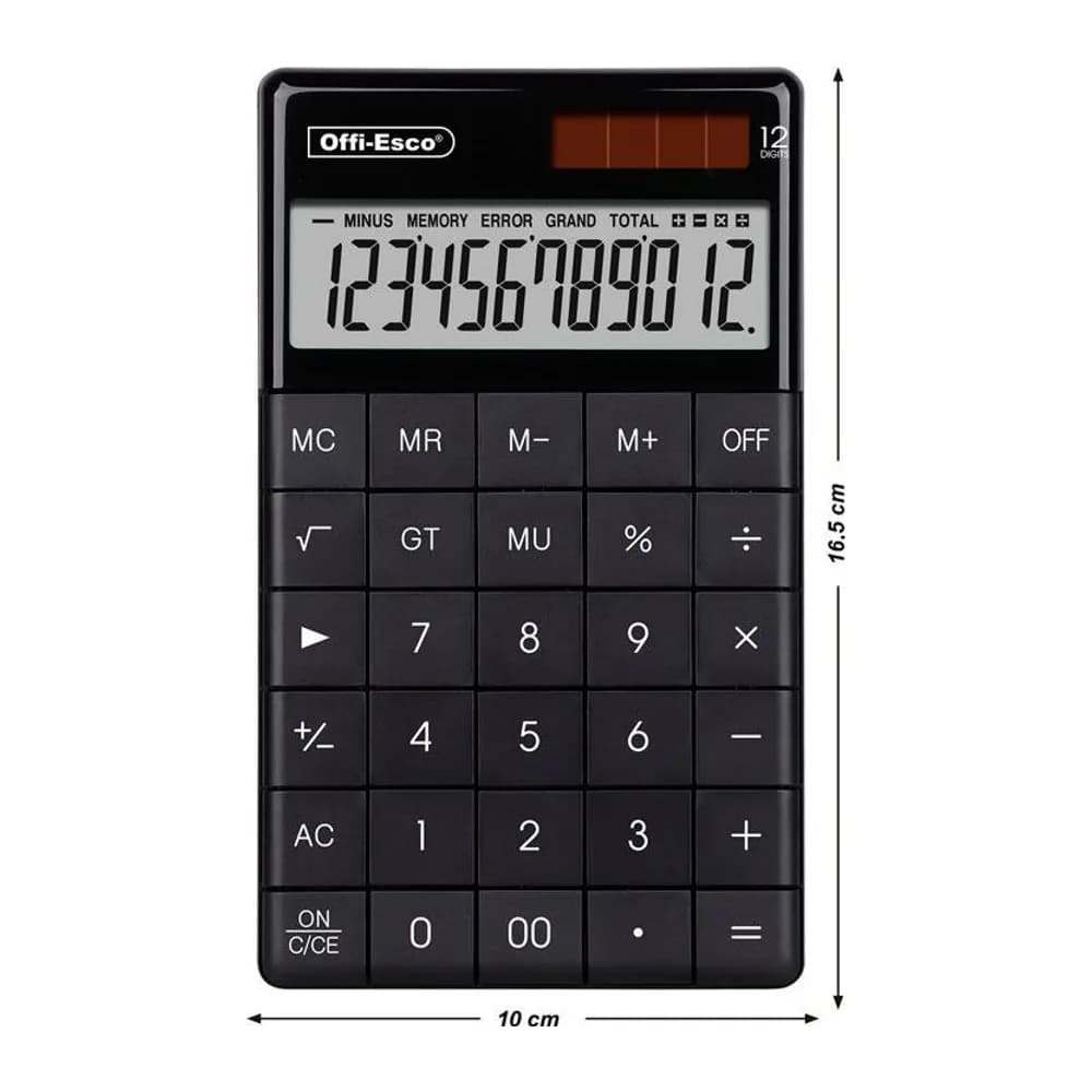 Calculadora electrónica 12 dígitos Offi-Esco