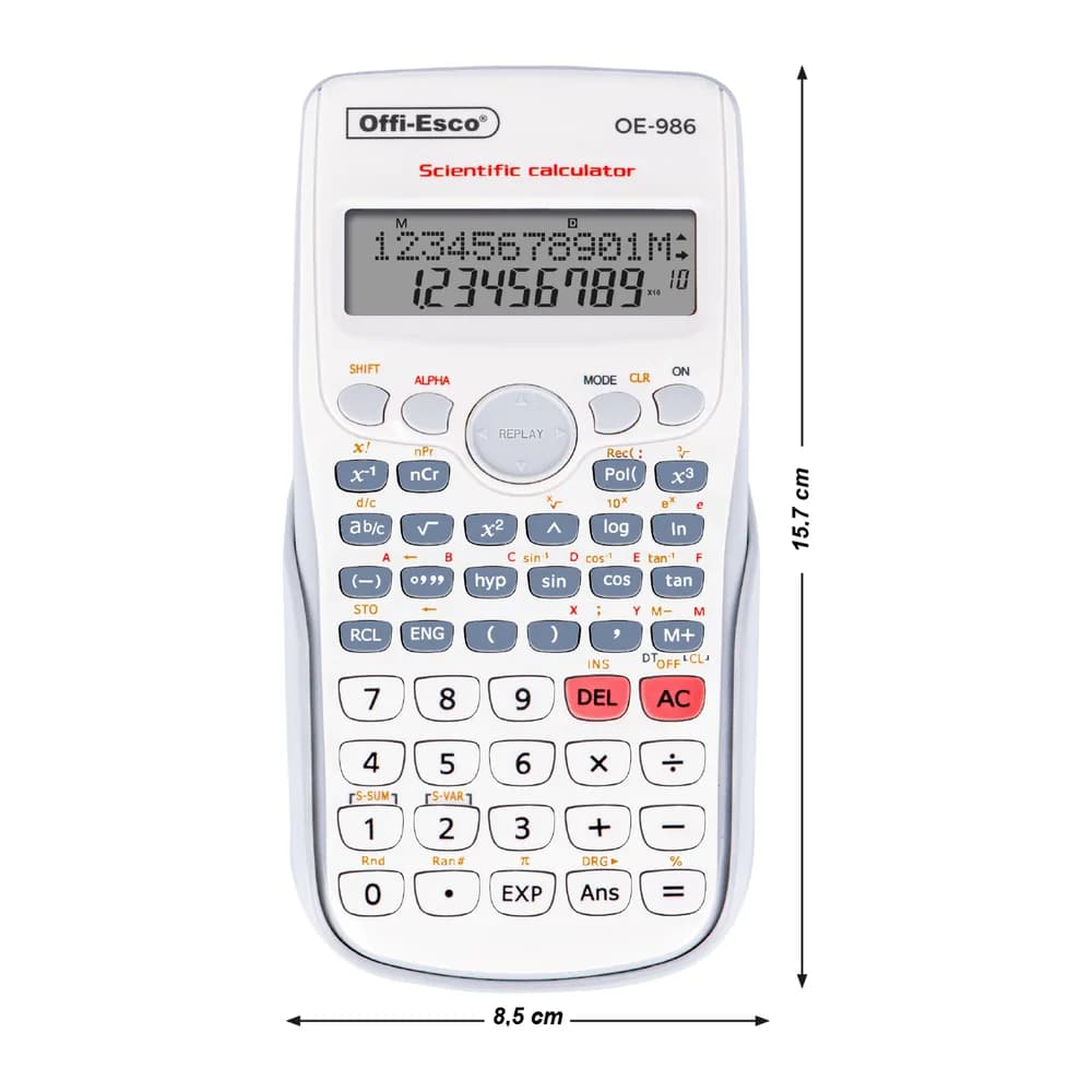Calculadora científica OE-986 12 dígitos – 240 funciones Offi-Esco