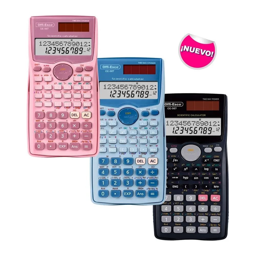 Calculadora científica 12 dígitos – 401 funciones Offi-Esco