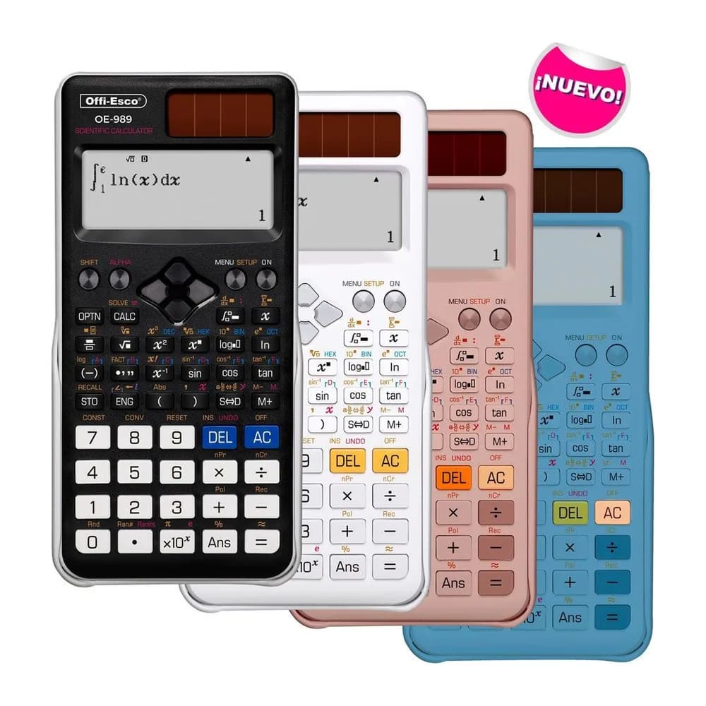 Calculadora científica 12 dígitos – 552 funciones Offi-Esco