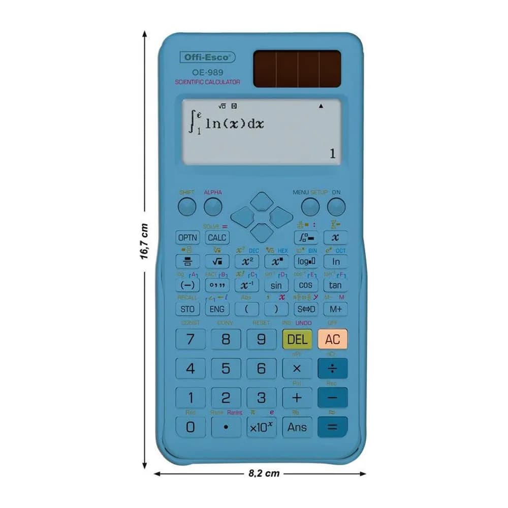 Calculadora científica 12 dígitos – 552 funciones Offi-Esco