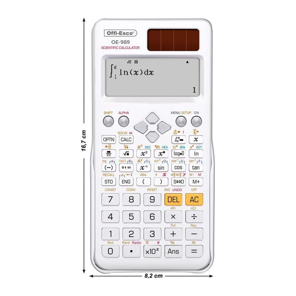 Calculadora científica 12 dígitos – 552 funciones Offi-Esco