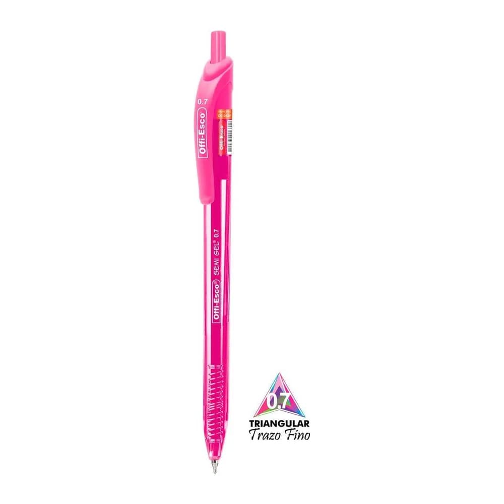 Bolígrafo semi gel 0.7 m retráctil Offi-Esco