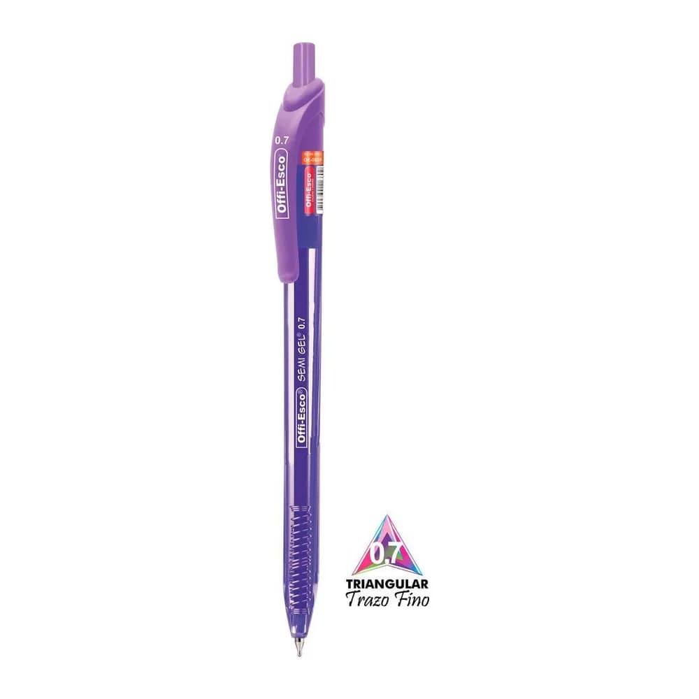 Bolígrafo semi gel 0.7 m retráctil Offi-Esco