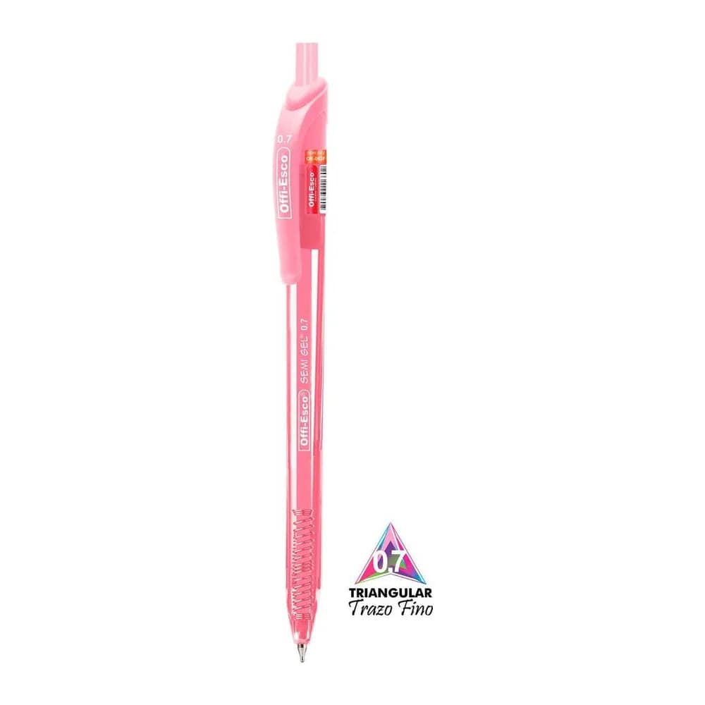 Bolígrafo semi gel 0.7 m retráctil Offi-Esco
