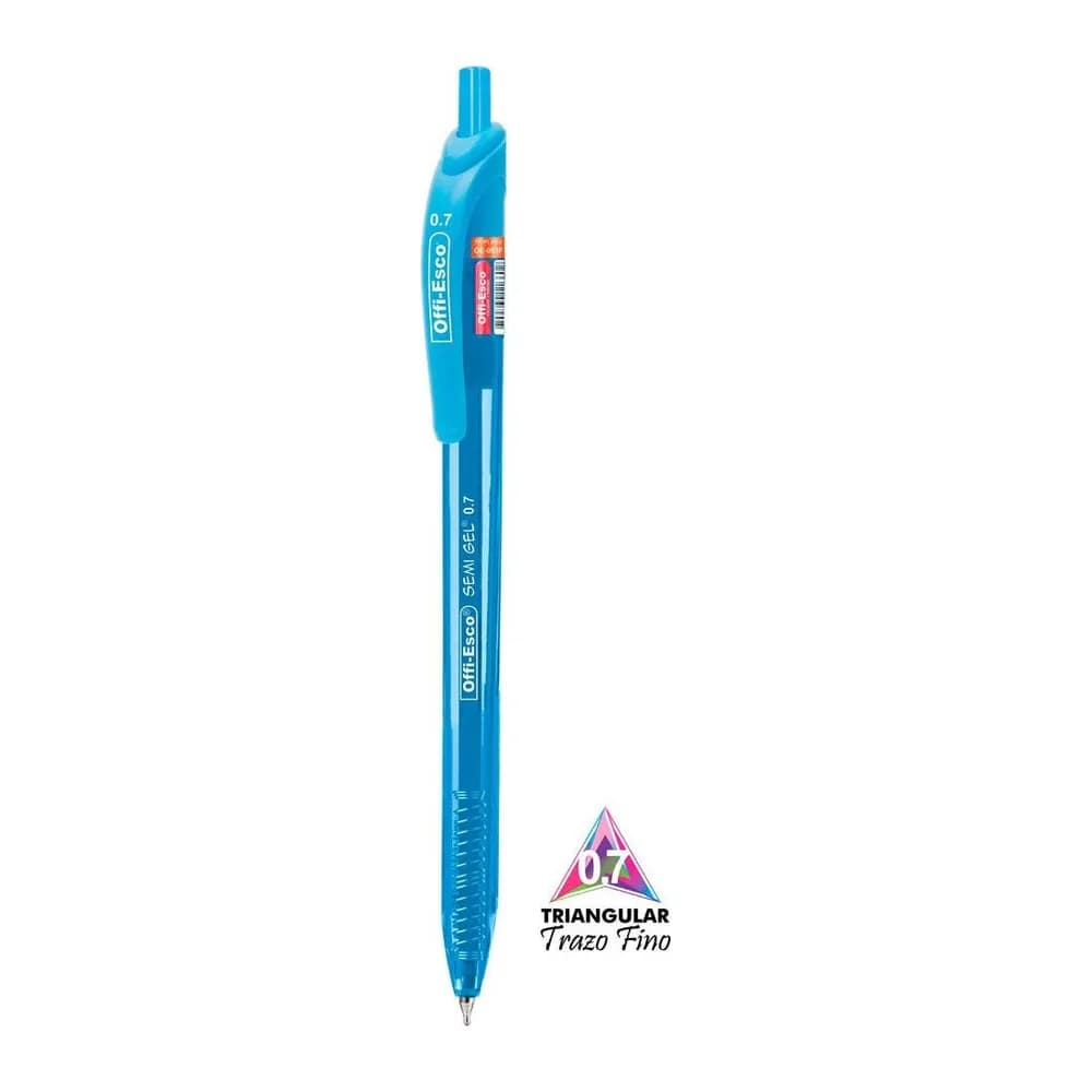 Bolígrafo semi gel 0.7 m retráctil Offi-Esco