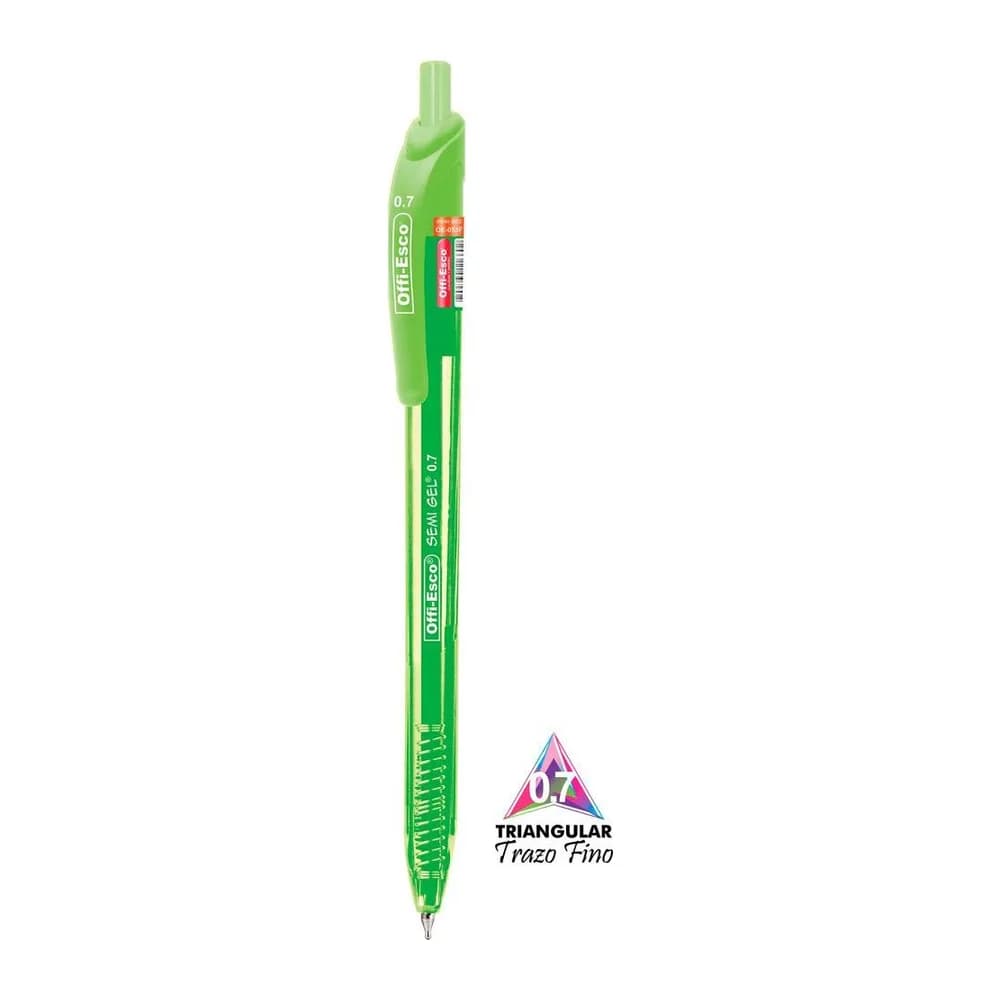 Bolígrafo semi gel 0.7 m retráctil Offi-Esco