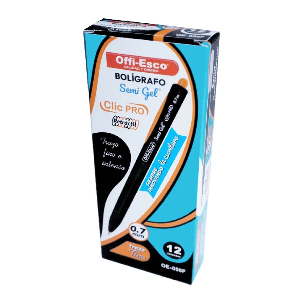 Bolígrafo Retráctil OE-056F Semi Gel Clic PRO Offi-Esco