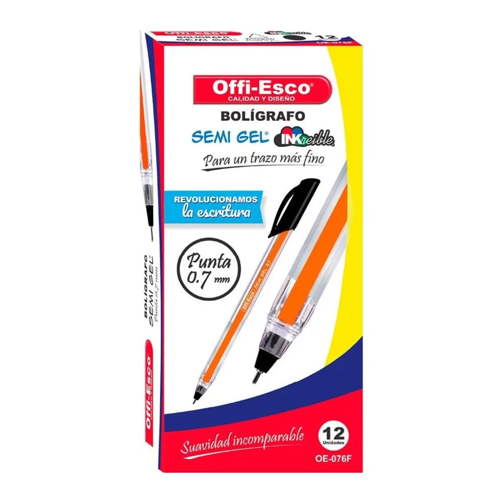Bolígrafo semi gel 0.7 m Offi-Esco