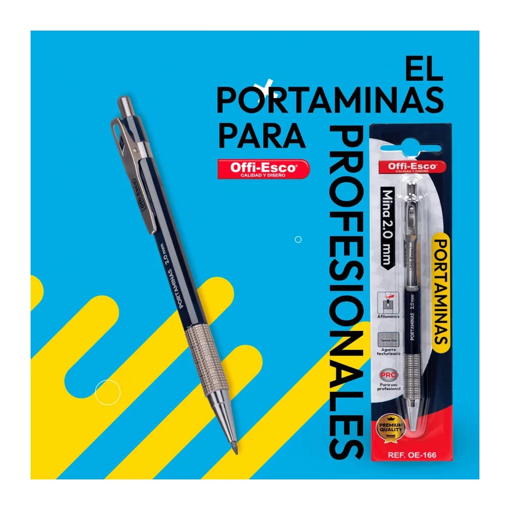 Portaminas 2 Milímetros Metálico OE-166 Offi-Esco