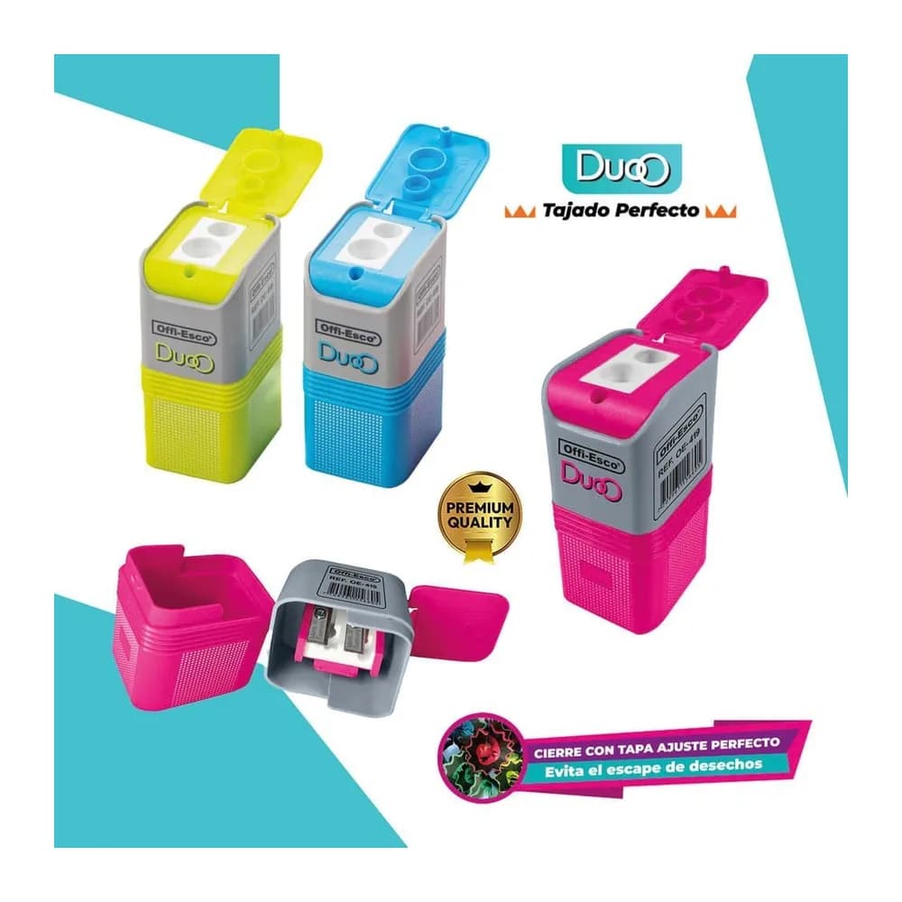 Tajalápiz doble servicio Duoo OE-419 Offi-Esco