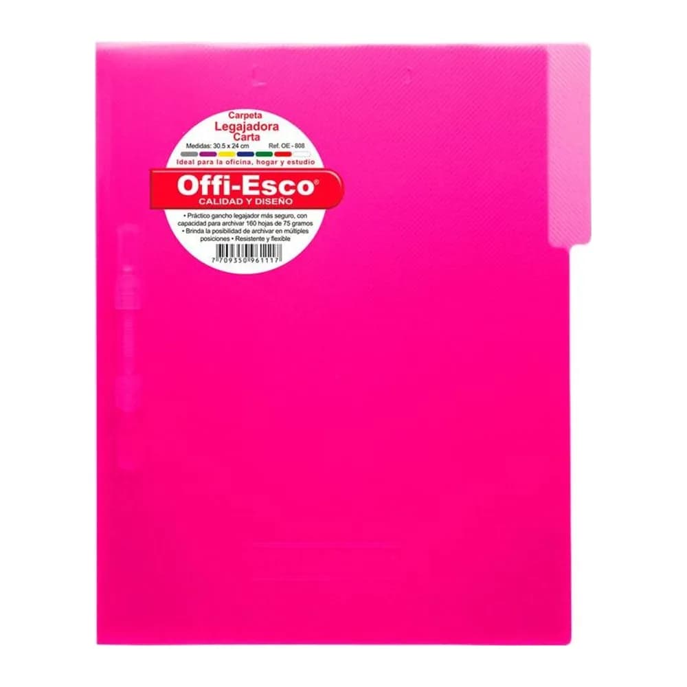 Carpeta legajadora carta Con gancho Offi-Esco